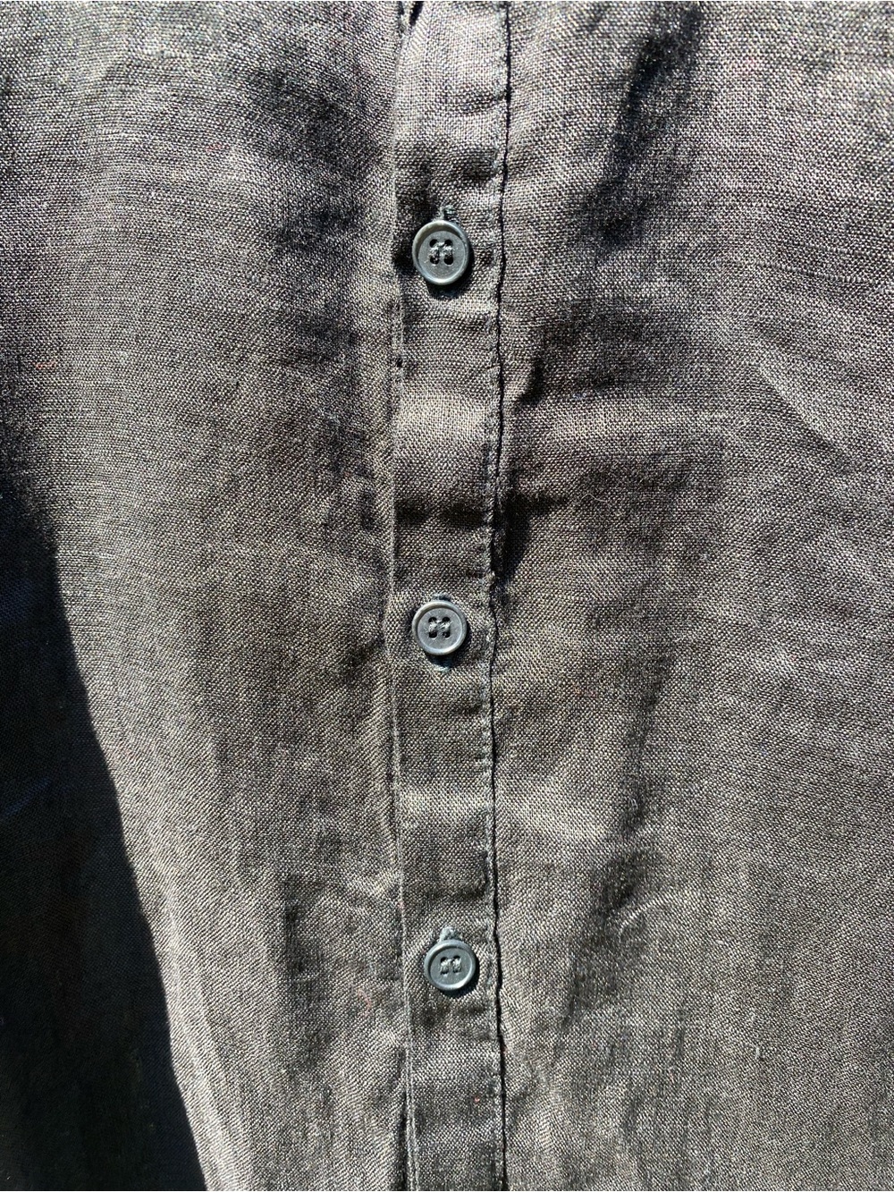 NWT WOMENS CP SHADES ROMY BLACK LINEN SHIRT LARGE - Picture 4 of 7